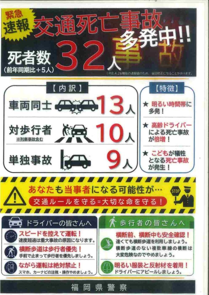 【2026/05/10号】交通死亡事故が急増中――「自分は大丈夫」が一番危ない